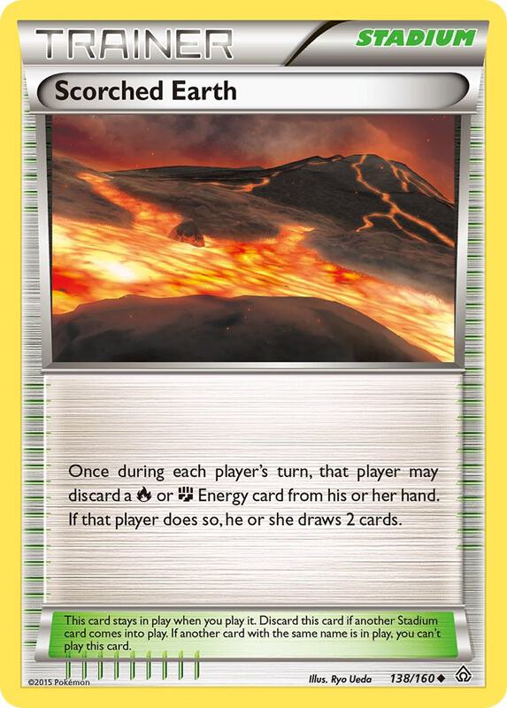 Scorched Earth Pokemon card from XY - Primal Clash