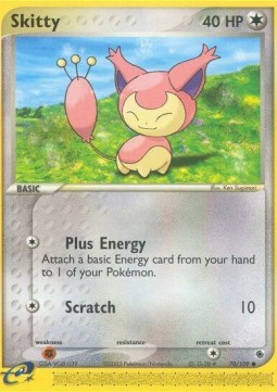 Skitty Pokemon card from EX Ruby Sapphire