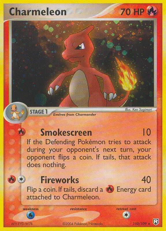 Charmeleon Pokemon card from Team Rocket Returns