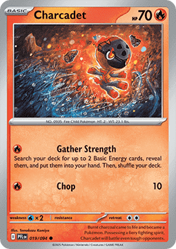 Charcadet Pokemon card from Phantasmal Flames