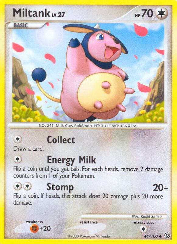 Miltank Pokemon card from Stormfront