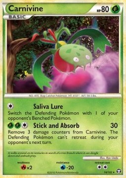 Carnivine Pokemon card from Triumphant