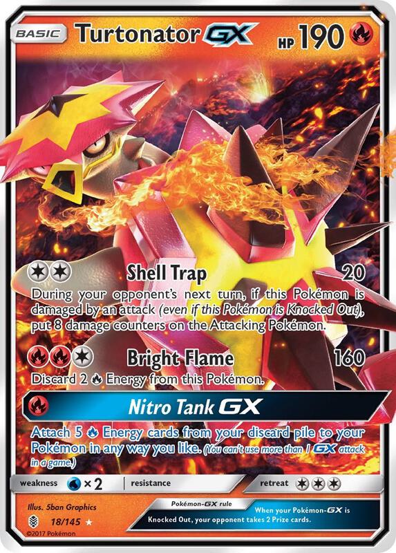 Turtonator GX Pokemon card from SM - Guardians Rising