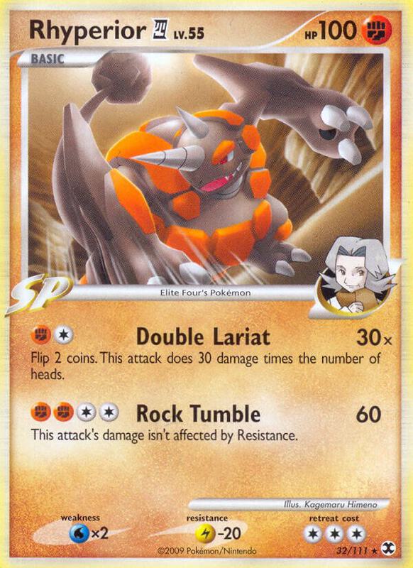 Rhyperior E4 Pokemon card from Rising Rivals