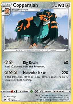 Copperajah (Holo) Pokemon card from Sword Shield