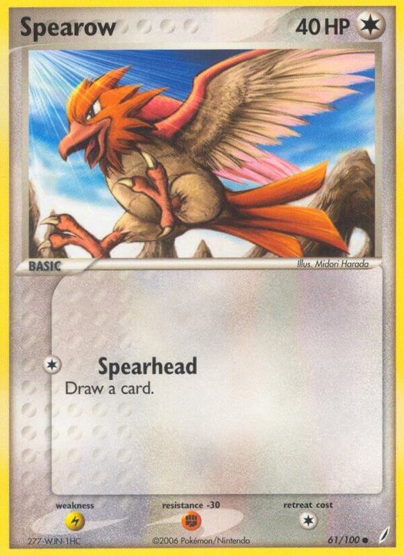 Spearow Pokemon card from Crystal Guardians