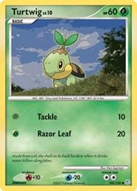 Turtwig Pokemon card from Diamond and Pearl