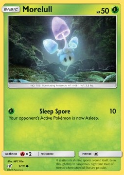 Morelull Pokemon card from Detective Pikachu