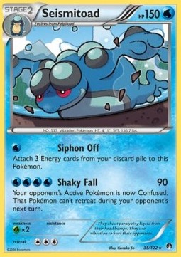 Seismitoad Pokemon card from BREAKpoint