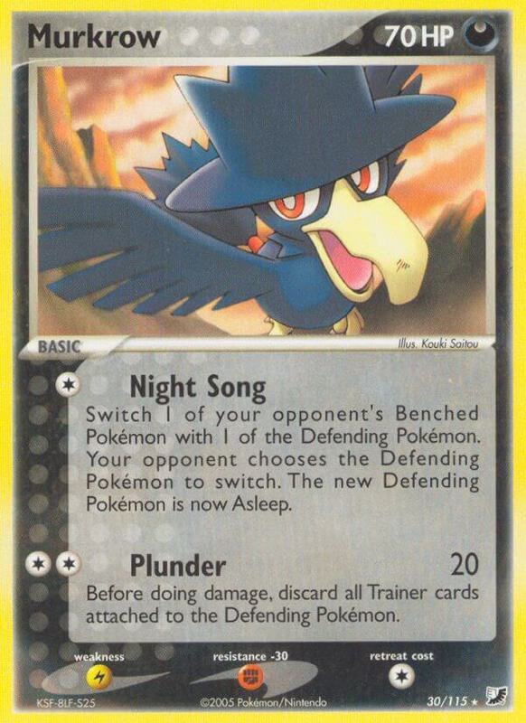 Murkrow Pokemon card from Unseen Forces