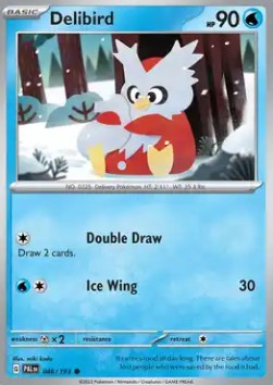 Delibird Pokemon card from Paldea Evolved