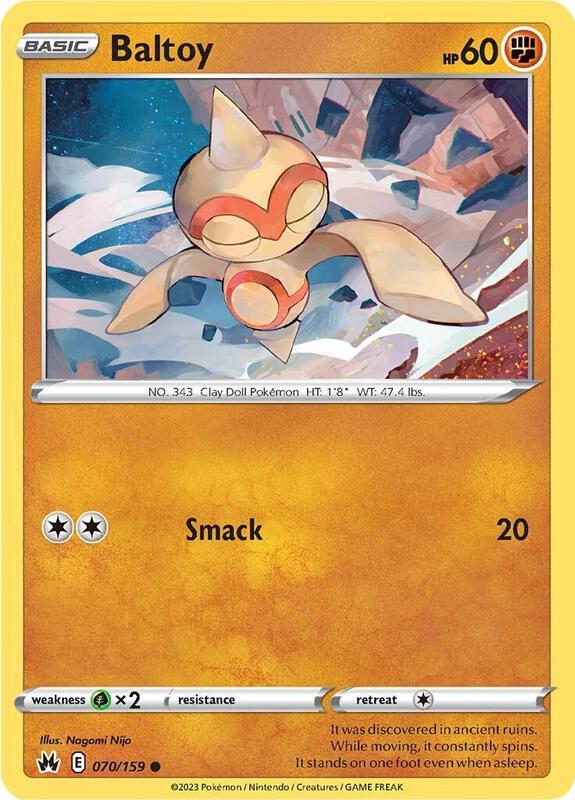 Baltoy Pokemon card from Crown Zenith