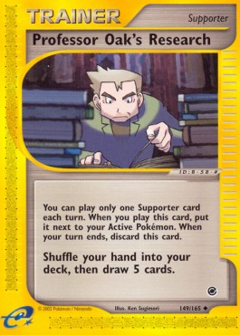 Professor Oak's Research Pokemon card from Expedition Base Set