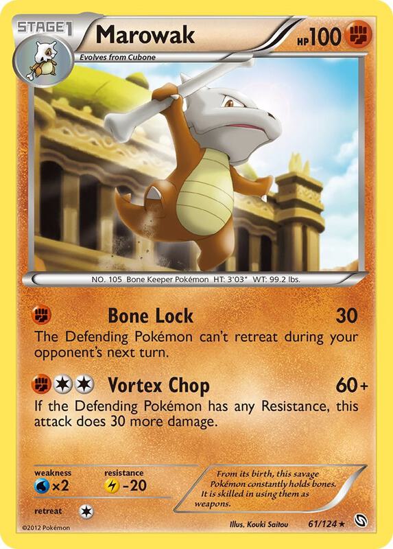 Marowak Pokemon card from Dragons Exalted