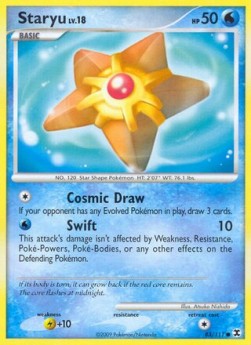 Staryu Lv.18 (Holo) Pokemon card from Rising Rivals