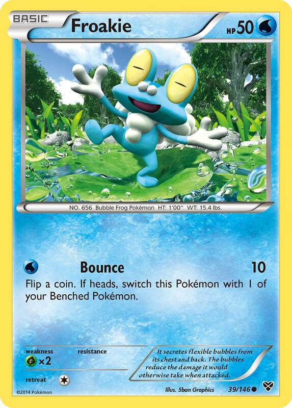 Froakie Pokemon card from XY Base Set