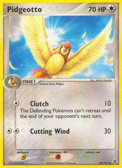 Pidgeotto Pokemon card from EX FireRed LeafGreen