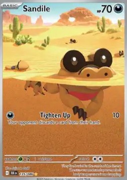 Sandile Pokemon card from Black Bolt