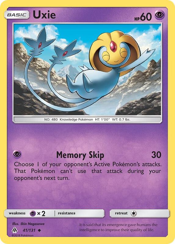 Uxie Pokemon card from SM - Forbidden Light