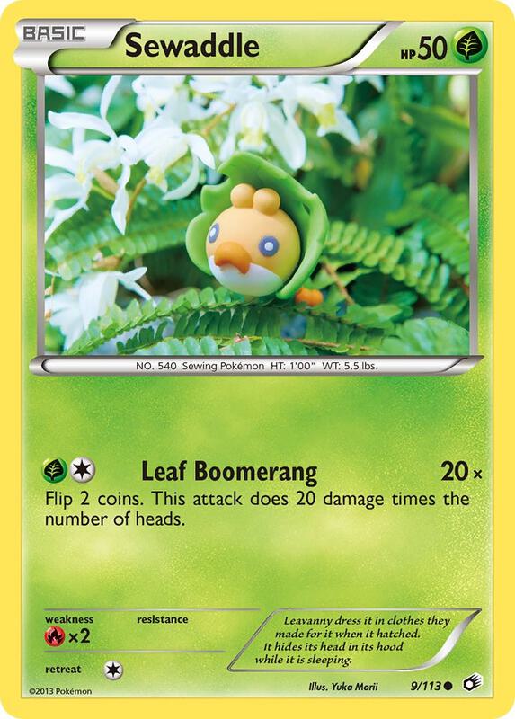 Sewaddle (9) Pokemon card from Legendary Treasures