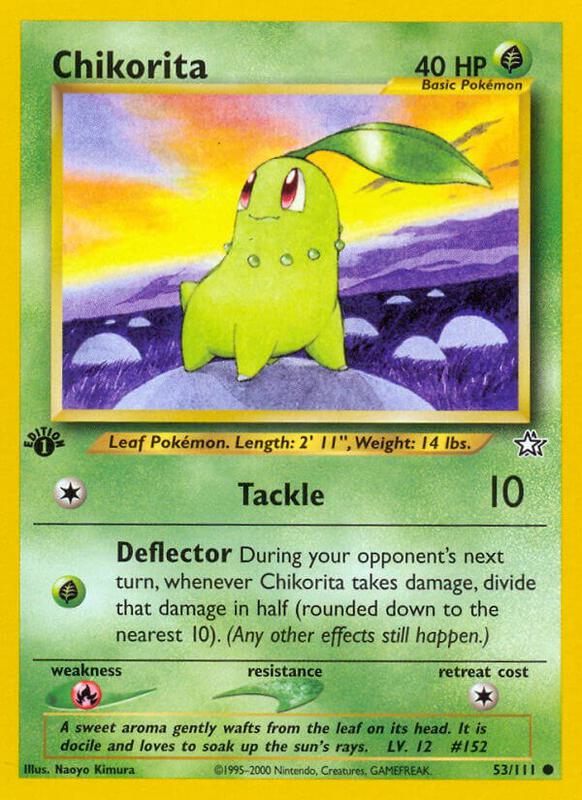Chikorita (53) Pokemon card from Neo Genesis
