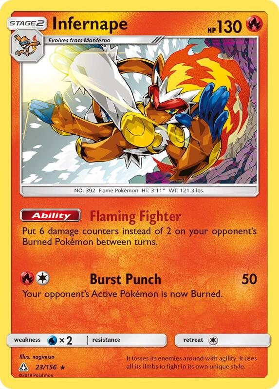 Infernape Pokemon card from SM - Ultra Prism