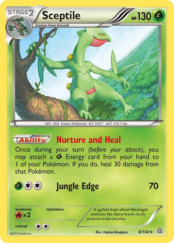 Sceptile Pokemon card from XY - Primal Clash