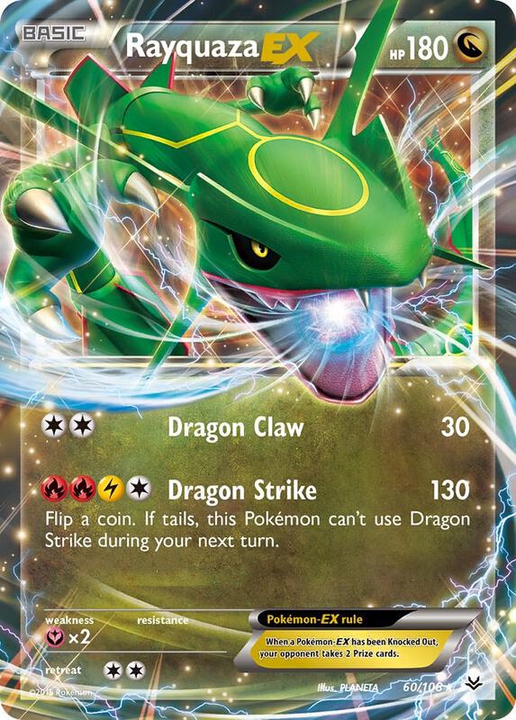 Rayquaza EX (60) Pokemon card from XY - Roaring Skies