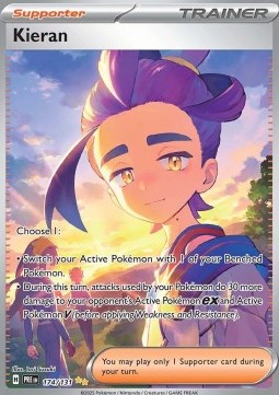 Kieran Pokemon card from Prismatic Evolutions