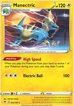 Manectric Pokemon card from Vivid Voltage