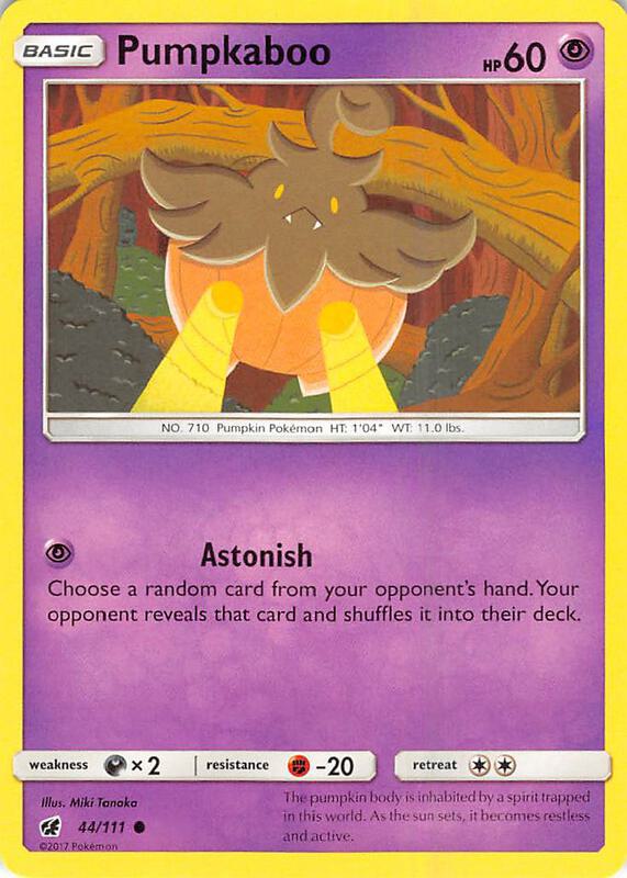 Pumpkaboo Pokemon card from SM - Crimson Invasion