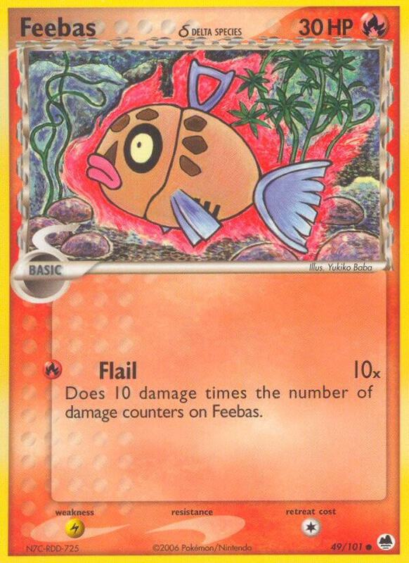 Feebas (Delta Species) Pokemon card from Dragon Frontiers