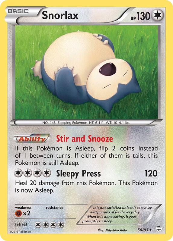 Snorlax Pokemon card from Generations