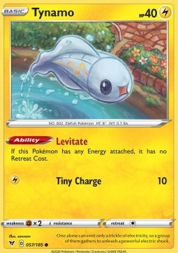 Tynamo Pokemon card from Vivid Voltage