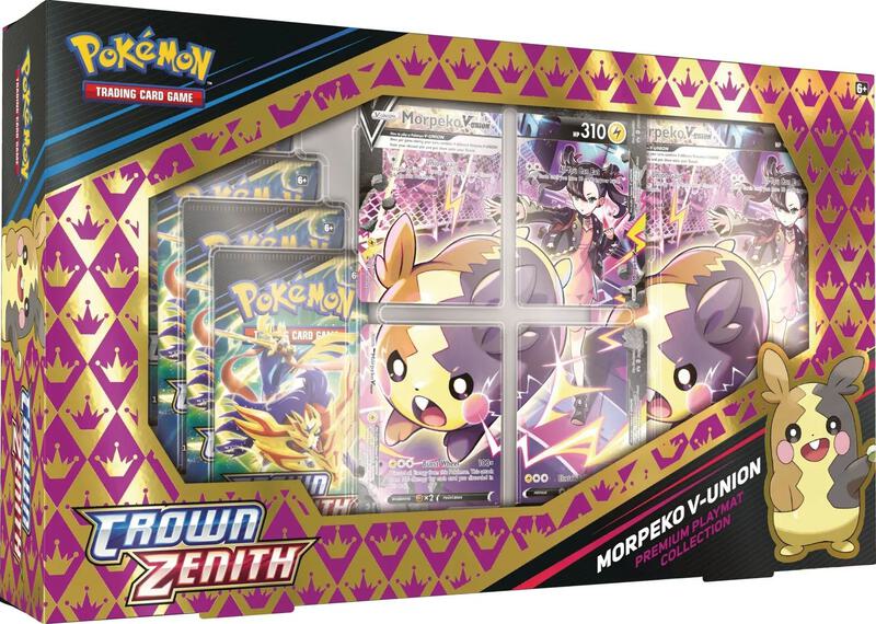 Morpeko V-UNION Playmat Premium Collection Pokemon card from Crown Zenith