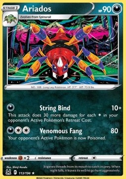 Ariados Pokemon card from Lost Origin
