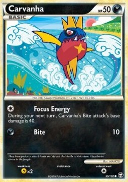 Carvanha Pokemon card from Triumphant