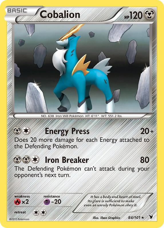 Cobalion Pokemon card from Noble Victories