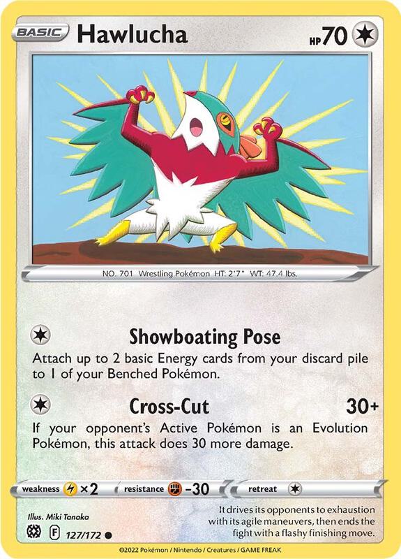 Hawlucha Pokemon card from SWSH09: Brilliant