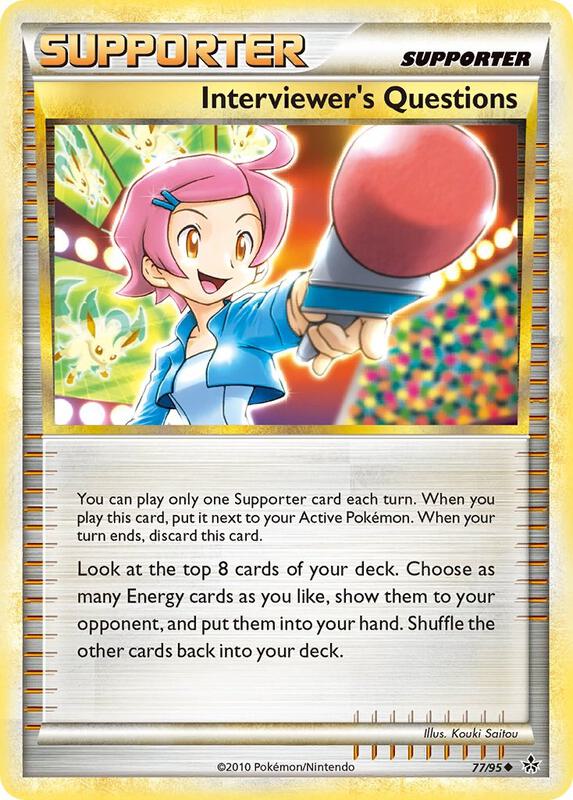 Interviewer's Questions Pokemon card from Unleashed