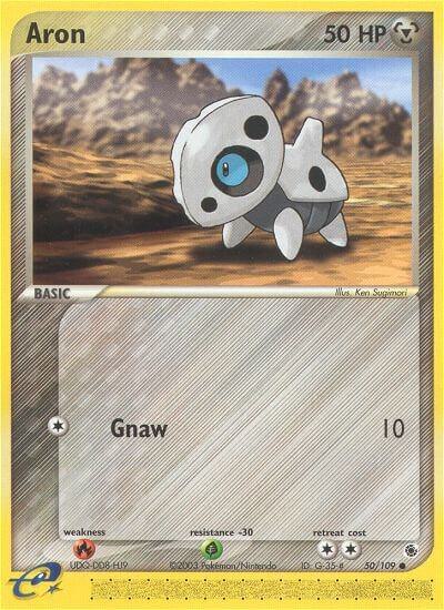 Aron Pokemon card from Ruby and Sapphire