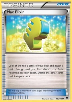 Max Elixir Pokemon card from BREAKpoint