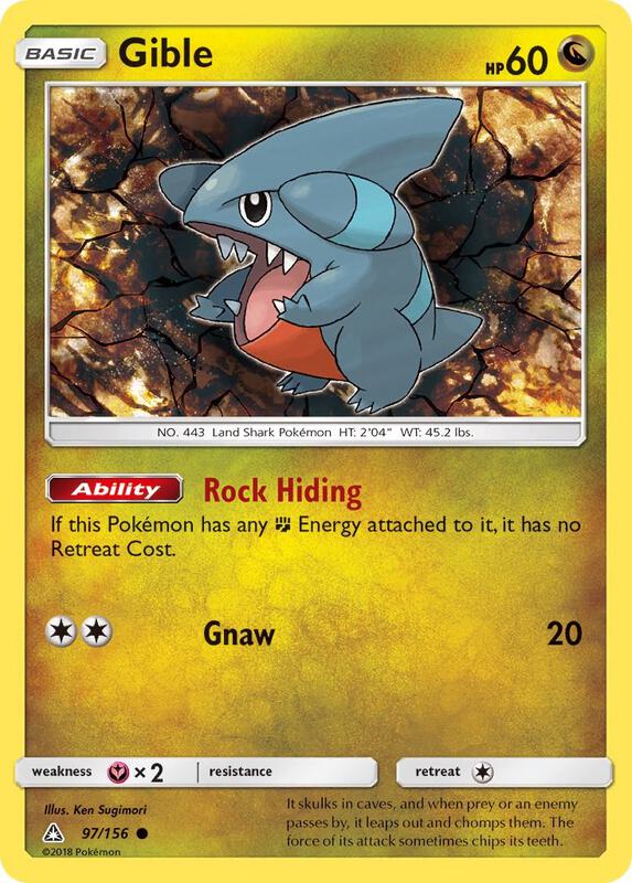Gible (97) Pokemon card from SM - Ultra Prism