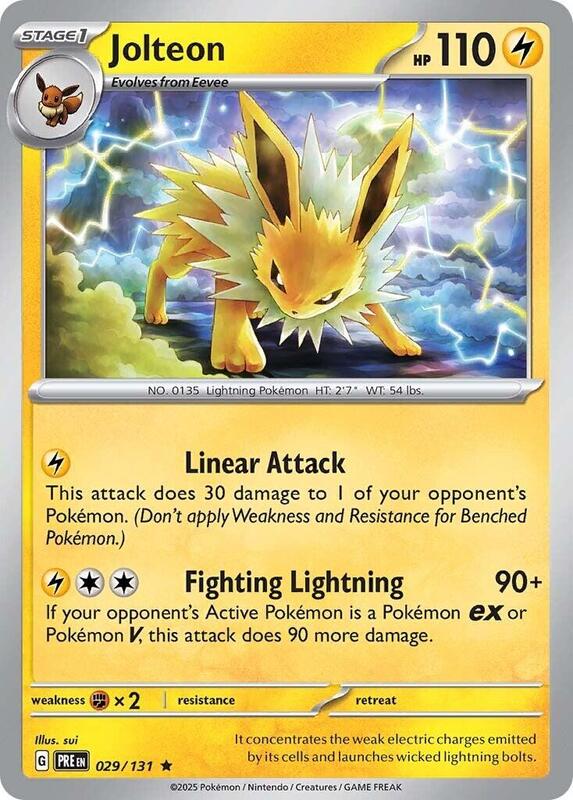 Jolteon Pokemon card from SV: Prismatic Evolutions