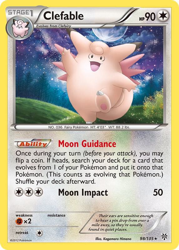 Clefable Pokemon card from Plasma Storm