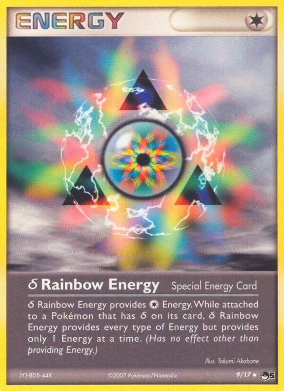 Delta Rainbow Energy Pokemon card from POP Series 5