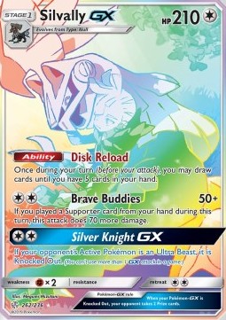 Silvally GX Pokemon card from Cosmic Eclipse