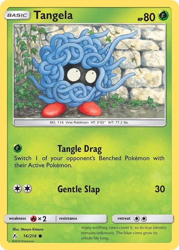 Tangela Pokemon card from SM - Unbroken Bonds