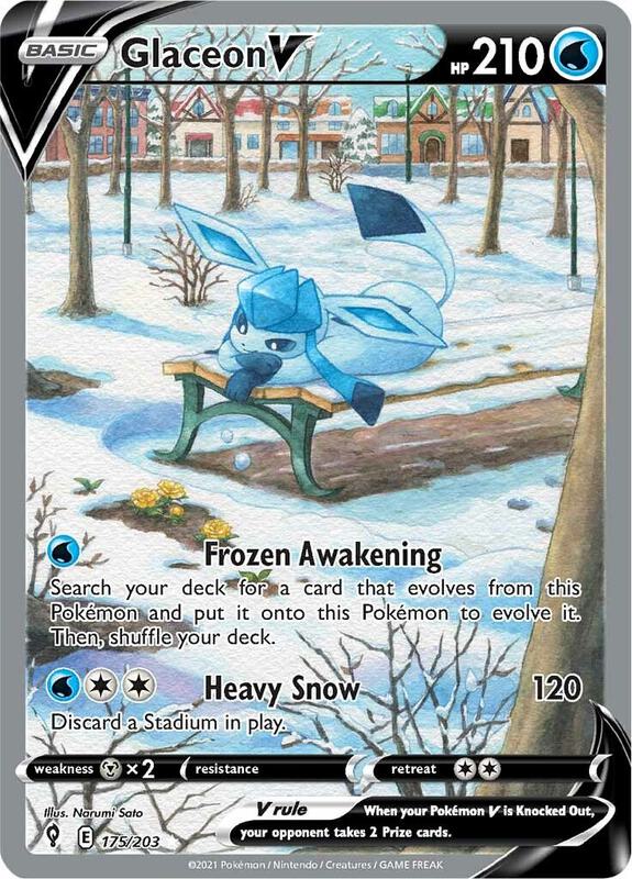 Glaceon V (Alternate Full Art) Pokemon card from SWSH07: Evolving