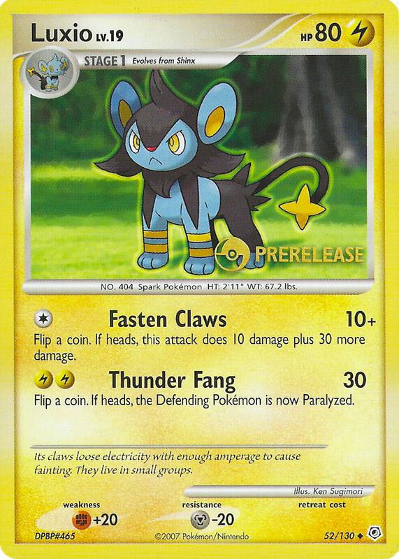 Luxio Pokemon card from Nintendo Promos